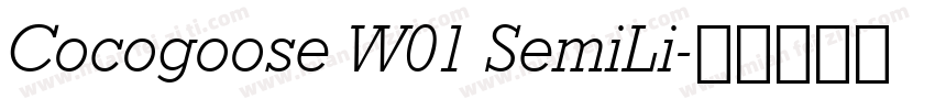 Cocogoose W01 SemiLi字体转换